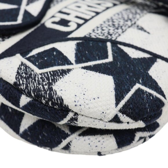 Christian Dior  Saddle Embroidered Stars Canvas Hobo Bag White - Picture 8 of 14